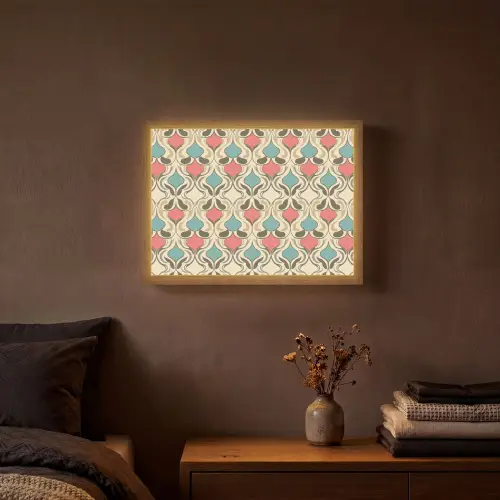 Barok - Retro - Kleurrijk Light Box met batterij (Wandlamp) middel 907 -sfeer4