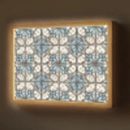 Barok - Tegel - Kleurrijk Light Box met batterij (Wandlamp) middel 907 -z3d_website