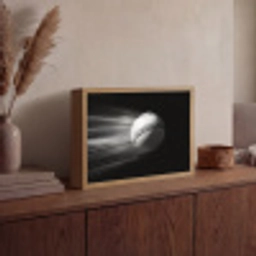Honkbal - Wit - Vliegt Light Box met batterij (Wandlamp) middel -sfeer2