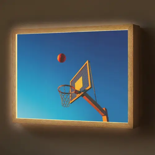 Basketbal - Lucht - Ring Light Box met batterij (Wandlamp) middel -z3d_website