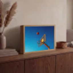 Basketbal -  Lucht - Ring Light Box met batterij (Wandlamp) middel -sfeer2