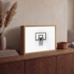 Basketbalbord - Minimalistisch - Zwart Light Box met batterij (Wandlamp) middel -sfeer2