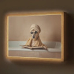 Bad - Hond - Boek - Zonnebril Light Box met batterij (Wandlamp) middel -z3d_website