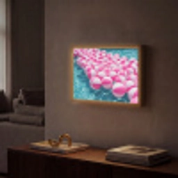 Strandballen - Roze - Water Light Box met batterij (Wandlamp) middel -sfeer1