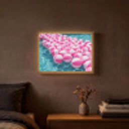 Strandballen - Roze - Water Light Box met batterij (Wandlamp) middel -sfeer4