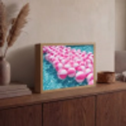 Strandballen - Roze - Water Light Box met batterij (Wandlamp) middel -sfeer2
