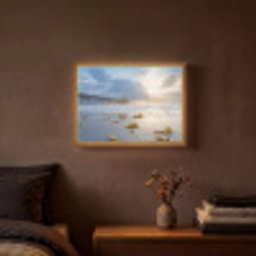 Strand - Pier - Zeewier - Zee - Zomer Light Box met batterij (Wandlamp) middel -sfeer4