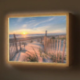 Strand - Zee - Duin - Zonsondergang - Landschap Light Box met batterij (Wandlamp) middel -z3d_website