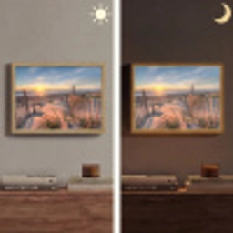 Strand - Zee - Duin - Zonsondergang - Landschap Light Box met batterij (Wandlamp) middel -sfeer3