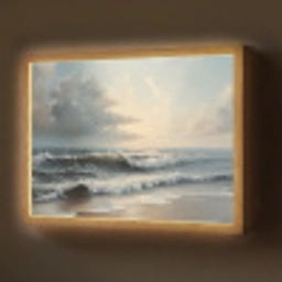 Strand - Zee - Zonsondergang Light Box met batterij (Wandlamp) middel -z3d_website