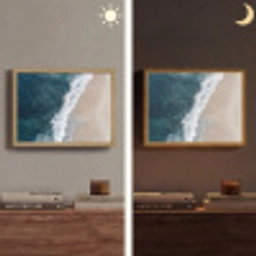 Strand - Zee - Golven Light Box met batterij (Wandlamp) middel -sfeer3