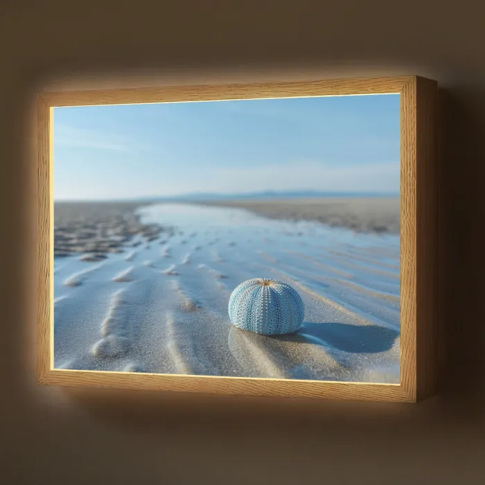 Strand - Schild - Water - Blauw Light Box met batterij (Wandlamp) middel -z3d_website