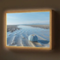 Strand - Schild - Water - Blauw Light Box met batterij (Wandlamp) middel -z3d_website