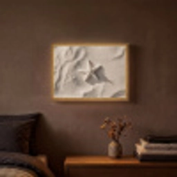 Strand - Zeester - Zand - Beige Light Box met batterij (Wandlamp) middel -sfeer4