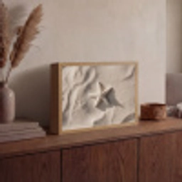Strand - Zeester - Zand - Beige Light Box met batterij (Wandlamp) middel -sfeer2