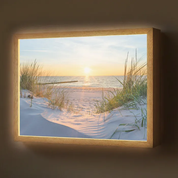 Strand - Zon - Duin - Gras - Zand - Horizon Light Box met batterij (Wandlamp) middel -z3d_website