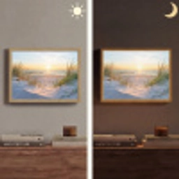 Strand - Zon - Duin - Gras - Zand - Horizon Light Box met batterij (Wandlamp) middel -sfeer3