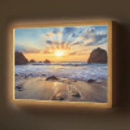 Strand - Zonsondergang - Natuur - Zee - Landschap Light Box met batterij (Wandlamp) middel -z3d_website