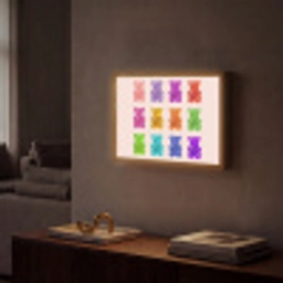Beer - Kleurrijk - Snoep Light Box met batterij (Wandlamp) middel -sfeer1