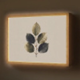 Beukenbladeren - Bruin - Groen - neutraal Light Box met batterij (Wandlamp) middel -z3d_website
