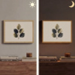 Beukenbladeren - Bruin - Groen - neutraal Light Box met batterij (Wandlamp) middel -sfeer3