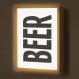 Bier - Japandi - Decoratie - Zwart Light Box met batterij (Wandlamp) middel -z3d_website