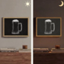 Bierpul - Schuim - Krijttekening Light Box met batterij (Wandlamp) middel -sfeer3