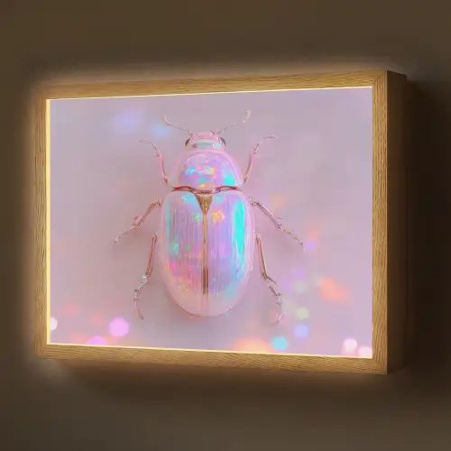 Kever - Metallic - Lichteffect - Roze Light Box met batterij (Wandlamp) middel -z3d_website