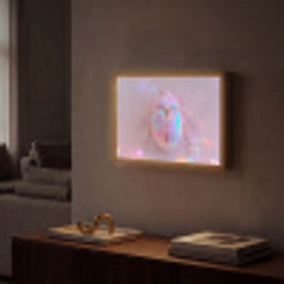 Kever - Metallic - Lichteffect - Roze Light Box met batterij (Wandlamp) middel -sfeer1