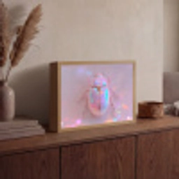 Kever - Metallic - Lichteffect - Roze Light Box met batterij (Wandlamp) middel -sfeer2