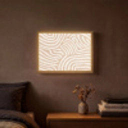 Beige - Aardspatroon Light Box met batterij (Wandlamp) middel -sfeer4