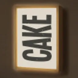 Beige - Japandi - Cake - Decoratie Light Box met batterij (Wandlamp) middel -z3d_website