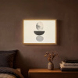 Beige - Japandi - Wabi sabi Light Box met batterij (Wandlamp) middel -sfeer4