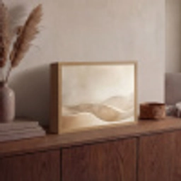 Beige - Natuur - Abstract - Modern Light Box met batterij (Wandlamp) middel -sfeer2