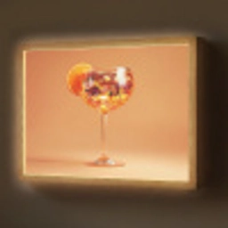 Drank - Oranje - Glitter - Disco Light Box met batterij (Wandlamp) middel -z3d_website
