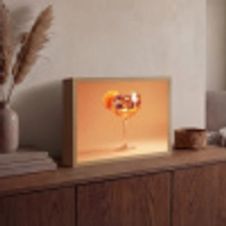 Drank - Oranje - Glitter - Disco Light Box met batterij (Wandlamp) middel -sfeer2