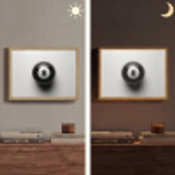 Biljartbal - Getal - Acht - Wit Light Box met batterij (Wandlamp) middel -sfeer3