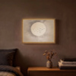 Vogel - Beige - Japandi Light Box met batterij (Wandlamp) middel -sfeer4