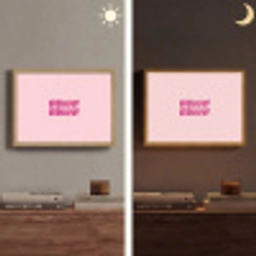 Bisou - Roze - Schaduw Light Box met batterij (Wandlamp) middel -sfeer3
