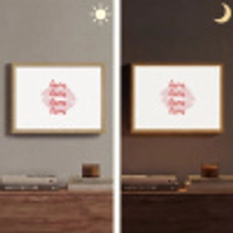 Bisous - Lip - Wit - Rood Light Box met batterij (Wandlamp) middel -sfeer3