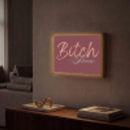 Bitch please - Rood - Blauw Light Box met batterij (Wandlamp) middel -sfeer1