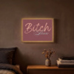 Bitch please - Rood - Blauw Light Box met batterij (Wandlamp) middel -sfeer4