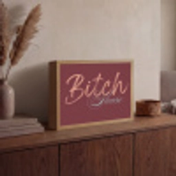 Bitch please - Rood - Blauw Light Box met batterij (Wandlamp) middel -sfeer2