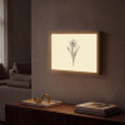 Zwart - Narcis - Illustratie Light Box met batterij (Wandlamp) middel -sfeer1