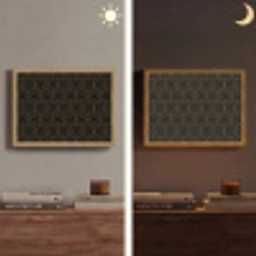 Zwart - Goud - Bloemenkern Light Box met batterij (Wandlamp) middel 907 -sfeer3