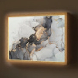 Zwart - Marmer - Luxe - Goud Light Box met batterij (Wandlamp) middel -z3d_website
