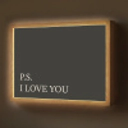Zwart - Minimalistisch - Valentijn Light Box met batterij (Wandlamp) middel -z3d_website