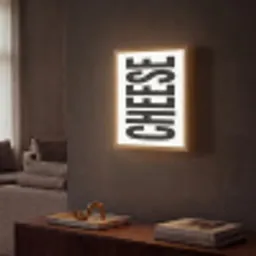 Zwart - Vintage - Cheese - Japandi Light Box met batterij (Wandlamp) middel -sfeer1