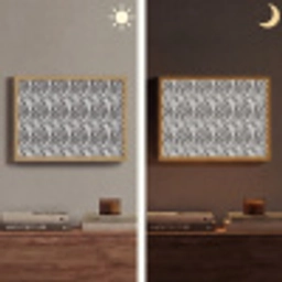 Zwart - Wit - Zebra - Patroon Light Box met batterij (Wandlamp) middel 907 -sfeer3