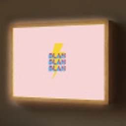 Blah - Bliksem - Roze Light Box met batterij (Wandlamp) middel -z3d_website